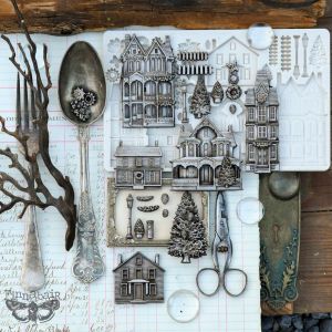 Силиконов молд - Winter Town - 12,7 x 20,40 см