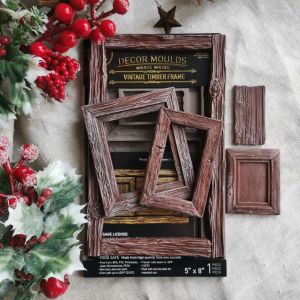 Силиконов молд - Vintage Timber Christmas - 12,7 x 20,40 см