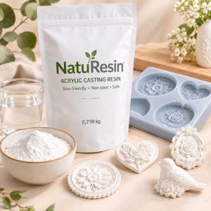 Акрилна смола за отливки NatuResin - Eкологична, безопасна и лесна за използване - 0,750 кг.
