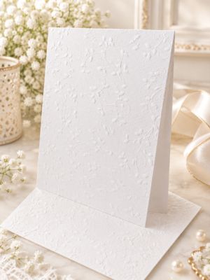 Релефни Заготовки за картички - FIRENZE Ivory White - 14 бр.
