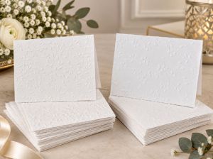 Релефни Заготовки за картички - ROMA White и  FIRENZE Ivory White - 30 бр.