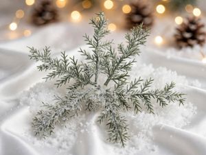 Клонки за декорация - Заскрежена Хвойна - 6 бр.
