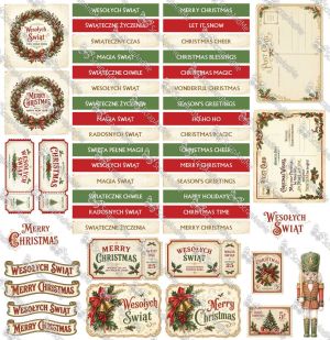 Комплект дизайнерска хартия - Christmas Cheer 30,50 х 30,50 см - 5 двустранни листа