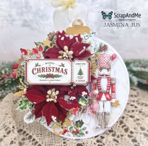 Комплект дизайнерска хартия с елементи за изрязване - Christmas Cheer 30,50 х 30,50 см - 6 листа