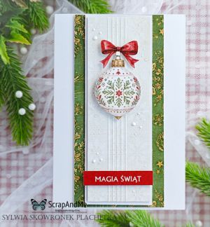 Комплект дизайнерска хартия с елементи за изрязване - Christmas Cheer 30,50 х 30,50 см - 6 листа