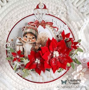Комплект дизайнерска хартия с елементи за изрязване - Christmas Cheer 30,50 х 30,50 см - 6 листа